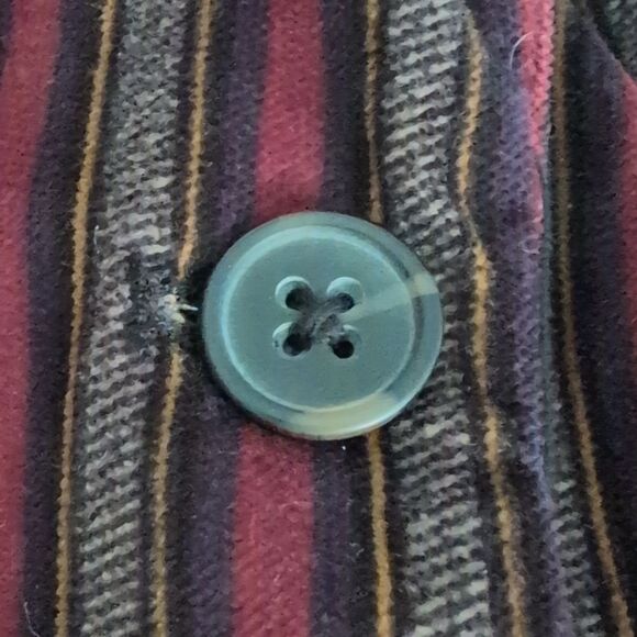 Free People B-Line Striped Velvet Blazer Red Burgundy Academia Jacket - Picture 9 of 10